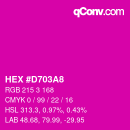 Color code: HEX #D703A8 | qconv.com