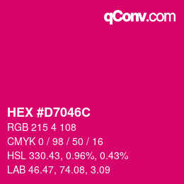 Color code: HEX #D7046C | qconv.com