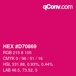 Color code: HEX #D70869 | qconv.com