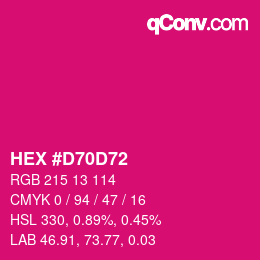 Color code: HEX #D70D72 | qconv.com