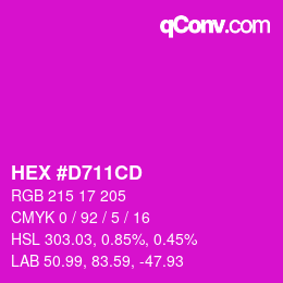 Código de color: HEX #D711CD | qconv.com