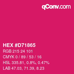 Color code: HEX #D71865 | qconv.com