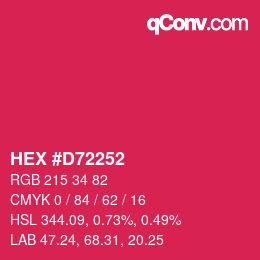 Color code: HEX #D72252 | qconv.com