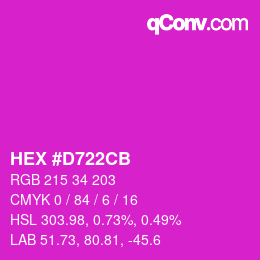 Color code: HEX #D722CB | qconv.com