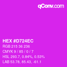 颜色代码: HEX #D724EC | qconv.com