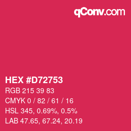 Color code: HEX #D72753 | qconv.com