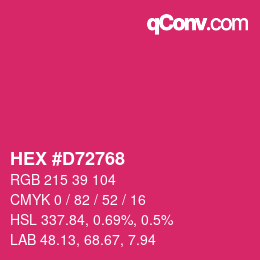 Color code: HEX #D72768 | qconv.com