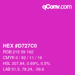Color code: HEX #D727C0 | qconv.com