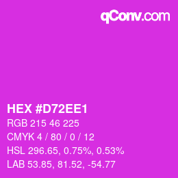 颜色代码: HEX #D72EE1 | qconv.com