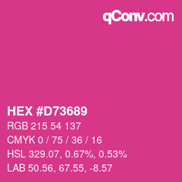 Color code: HEX #D73689 | qconv.com