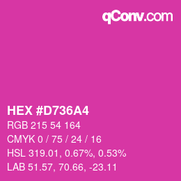 Color code: HEX #D736A4 | qconv.com
