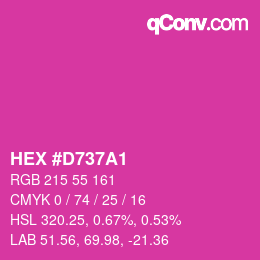 カラーコード: HEX #D737A1 | qconv.com