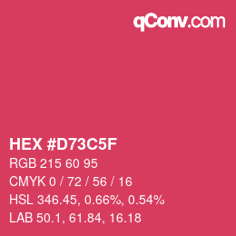 Color code: HEX #D73C5F | qconv.com