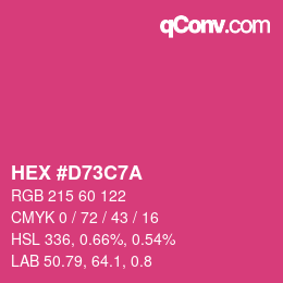 Color code: HEX #D73C7A | qconv.com