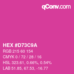 Color code: HEX #D73C9A | qconv.com