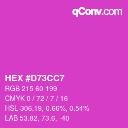 Color code: HEX #D73CC7 | qconv.com