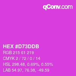 カラーコード: HEX #D73DDB | qconv.com
