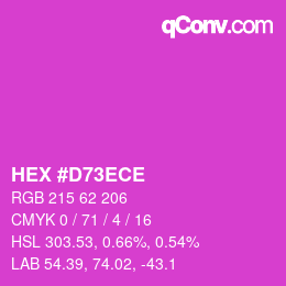カラーコード: HEX #D73ECE | qconv.com