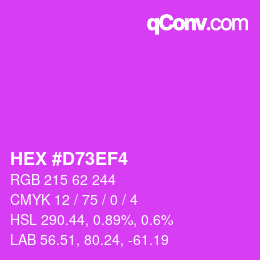 Color code: HEX #D73EF4 | qconv.com