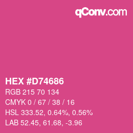 カラーコード: HEX #D74686 | qconv.com