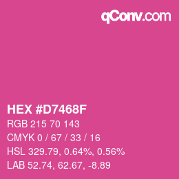 Color code: HEX #D7468F | qconv.com