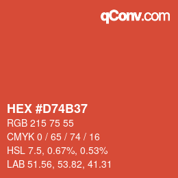 Color code: HEX #D74B37 | qconv.com