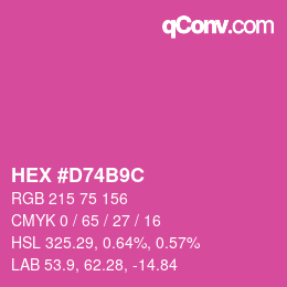 Color code: HEX #D74B9C | qconv.com