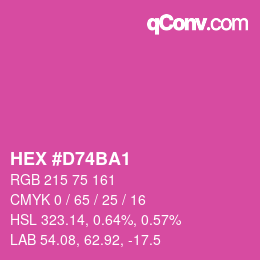 Color code: HEX #D74BA1 | qconv.com