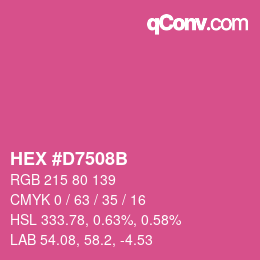 Color code: HEX #D7508B | qconv.com