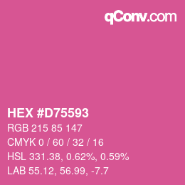 Color code: HEX #D75593 | qconv.com