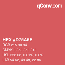 Color code: HEX #D75A5E | qconv.com