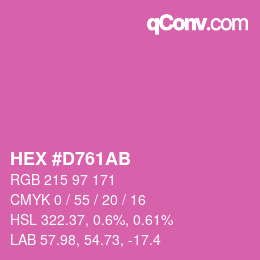 颜色代码: HEX #D761AB | qconv.com