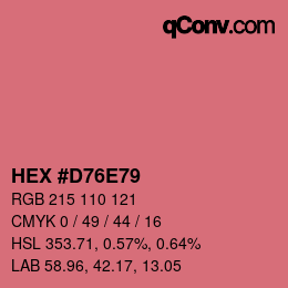 Color code: HEX #D76E79 | qconv.com