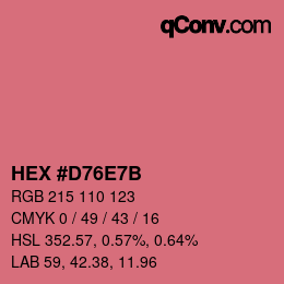 Color code: HEX #D76E7B | qconv.com