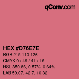 Color code: HEX #D76E7E | qconv.com