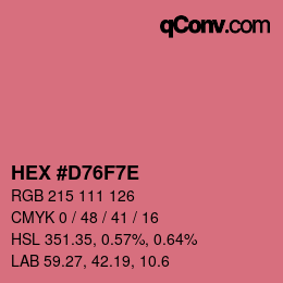Color code: HEX #D76F7E | qconv.com
