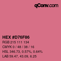 Color code: HEX #D76F86 | qconv.com