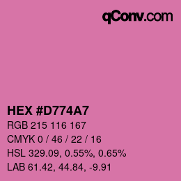 Color code: HEX #D774A7 | qconv.com