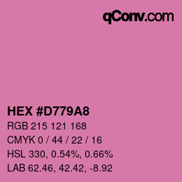 Color code: HEX #D779A8 | qconv.com