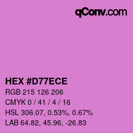 Color code: HEX #D77ECE | qconv.com