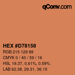 Color code: HEX #D78158 | qconv.com
