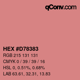 Farbcode: HEX #D78383 | qconv.com
