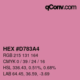 Color code: HEX #D783A4 | qconv.com