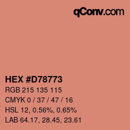 Color code: HEX #D78773 | qconv.com