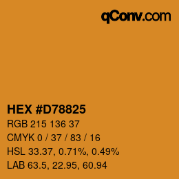 Color code: HEX #D78825 | qconv.com