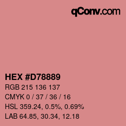 Color code: HEX #D78889 | qconv.com