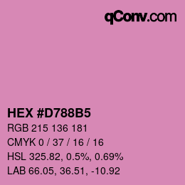 カラーコード: HEX #D788B5 | qconv.com