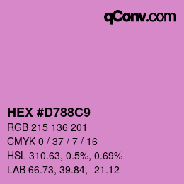Color code: HEX #D788C9 | qconv.com