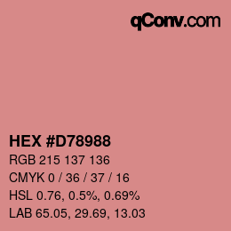 Color code: HEX #D78988 | qconv.com