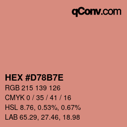 Color code: HEX #D78B7E | qconv.com